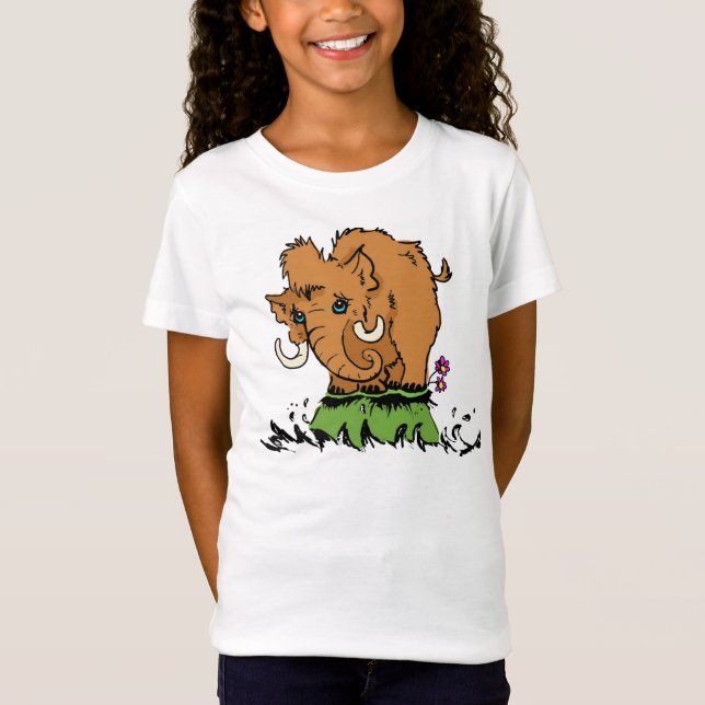 Kids Cute Baby Mammoth T-Shirt (Front)