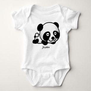 Kid's Cute Baby Panda Bear Baby Bodysuit
