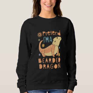 Kids Cute Bearded Dragon Halloween Lizards For Kid Sweatshirt