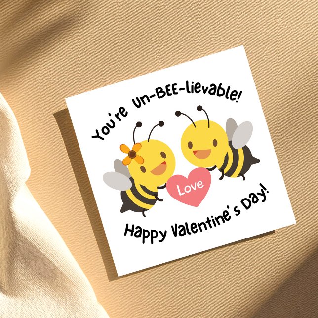 Kids Cute Bee Valentine's Day Holiday Card (Creator Uploaded)