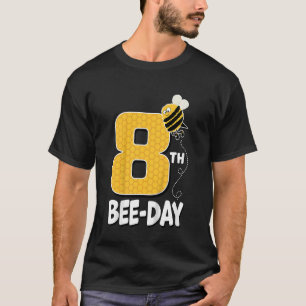 Kids Cute Bees 8 Year Old Birthday Bee Day 8th Eig T-Shirt
