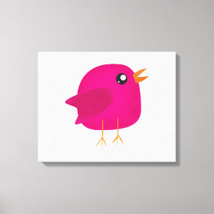 Kids cute bird canvas print