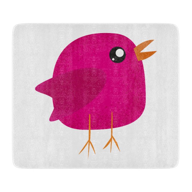 Kids cute bird  cutting board (Front)