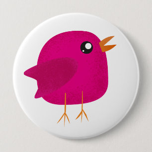 Kids cute birdy   10 cm round badge