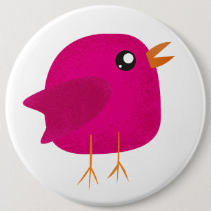 Kids cute birdy 6 cm round badge