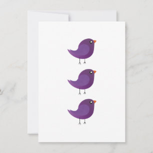 Kids cute birdy  announcement