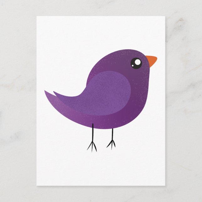 Kids cute birdy  announcement postcard (Front)