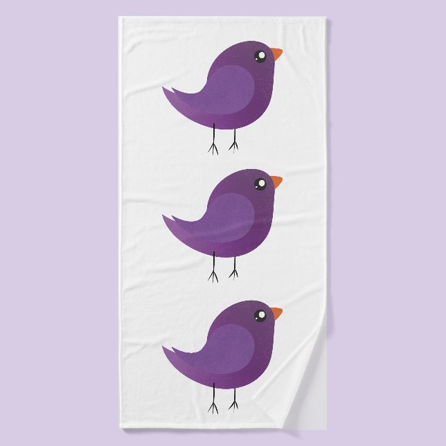 Kids cute birdy   bath towel (Bath Towel)