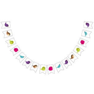 Kids cute birdy  bunting 