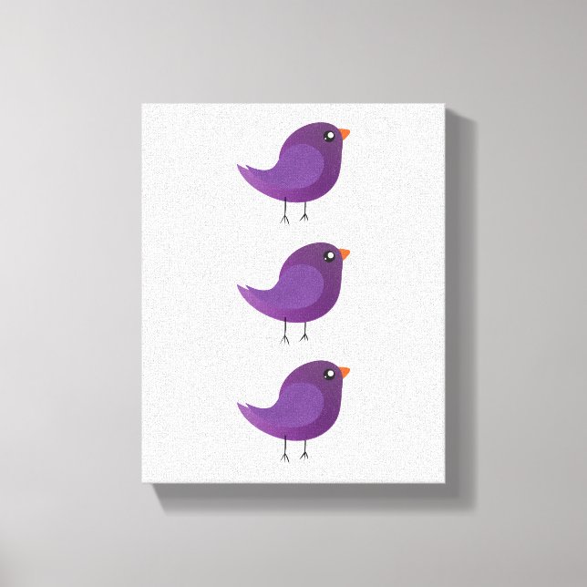 Kids cute birdy  canvas print (Front)