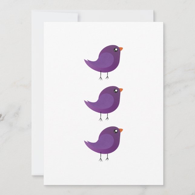 Kids cute birdy  card (Front)