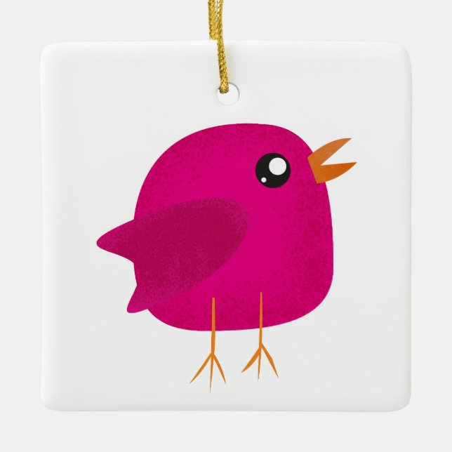 Kids cute birdy   ceramic ornament (Front)