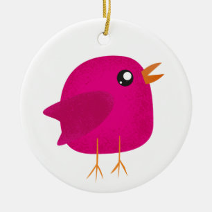 Kids cute birdy ceramic tree decoration