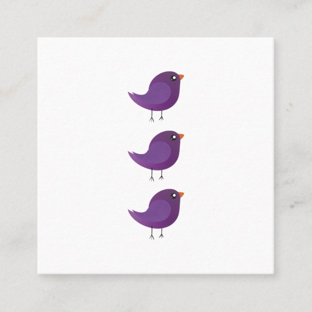 Kids cute birdy  discount card (Front)