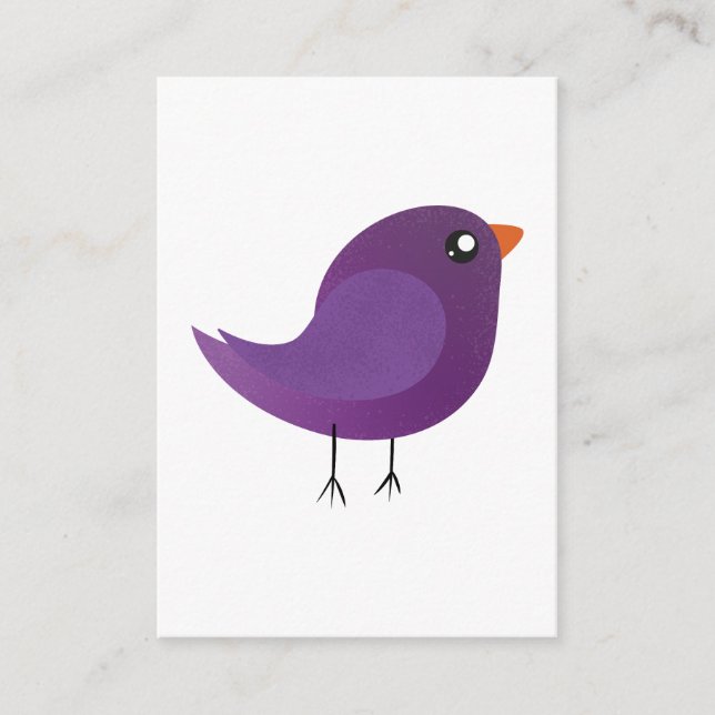 Kids cute birdy  enclosure card (Front)