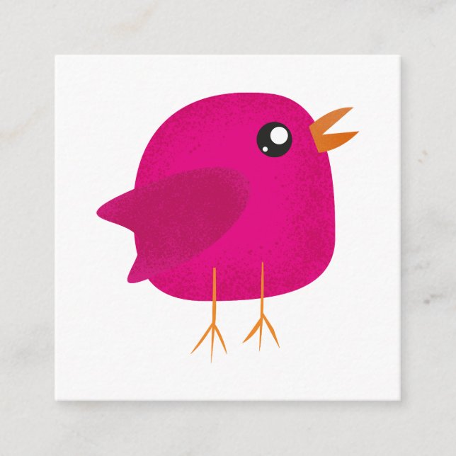 Kids cute birdy  enclosure card (Front)