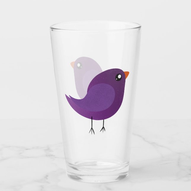 Kids cute birdy   glass (Front)