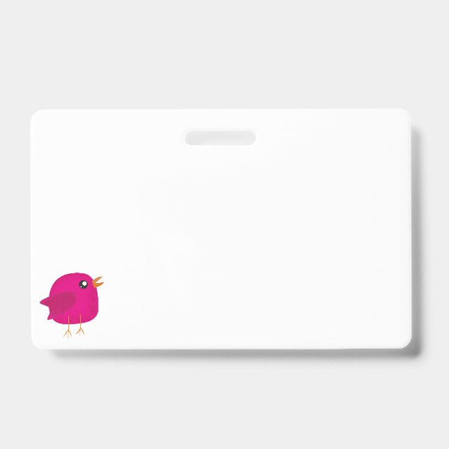 Kids cute birdy   ID badge (Front)
