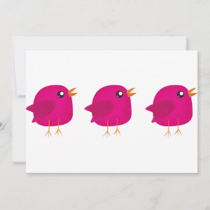 Kids cute birdy   invitation
