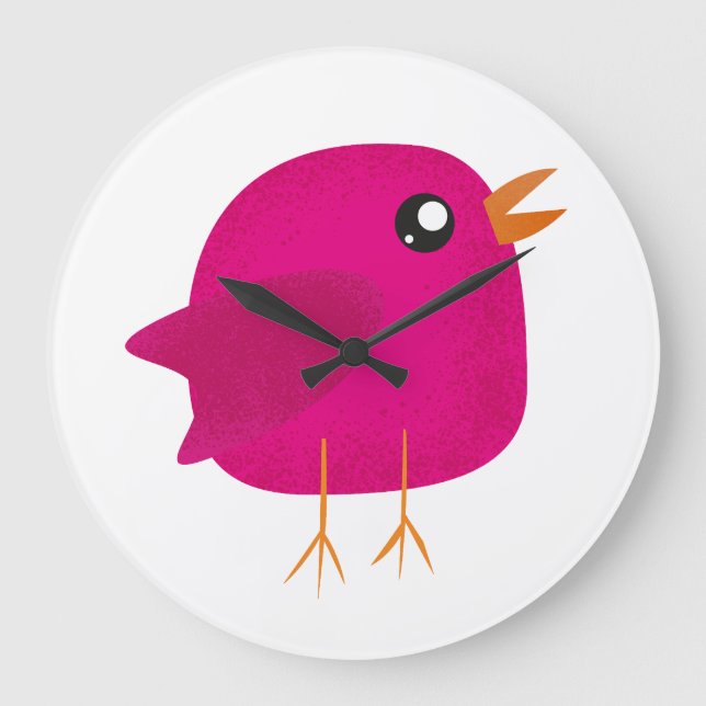 Kids cute birdy   large clock (Front)