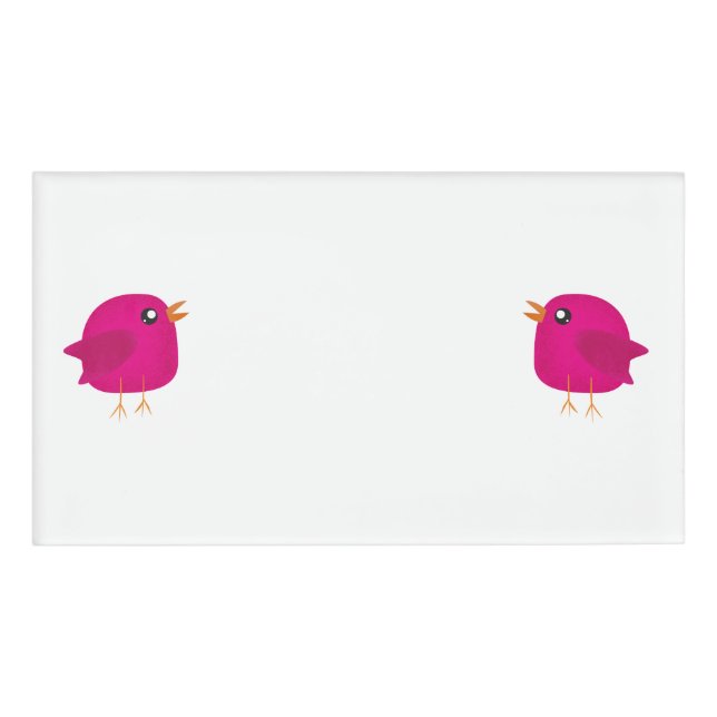 Kids cute birdy  name tag (Front)