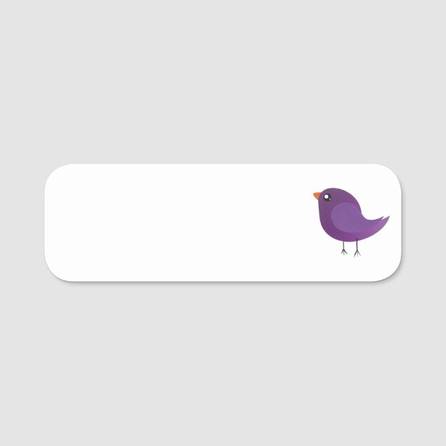 Kids cute birdy   name tag (Front)