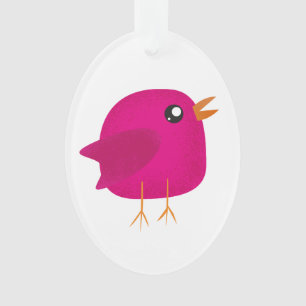 Kids cute birdy ornament