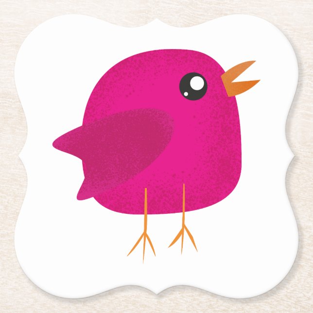 Kids cute birdy   paper coaster (Front)
