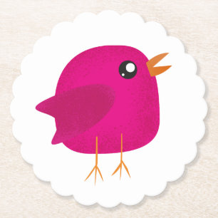 Kids cute birdy paper coaster