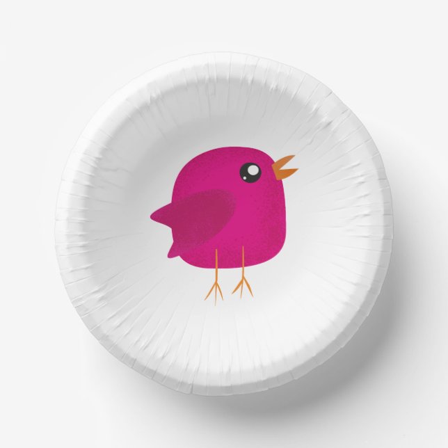 Kids cute birdy  paper plate (Front)