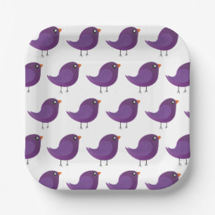 Kids cute birdy paper plate