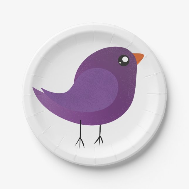 Kids cute birdy   paper plate (Front)