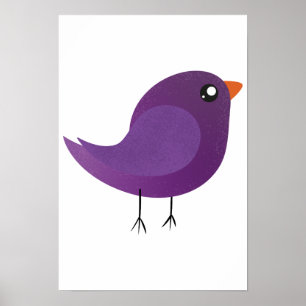 Kids cute birdy poster