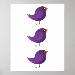 Kids cute birdy  poster