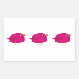 Kids cute birdy  rectangular sticker