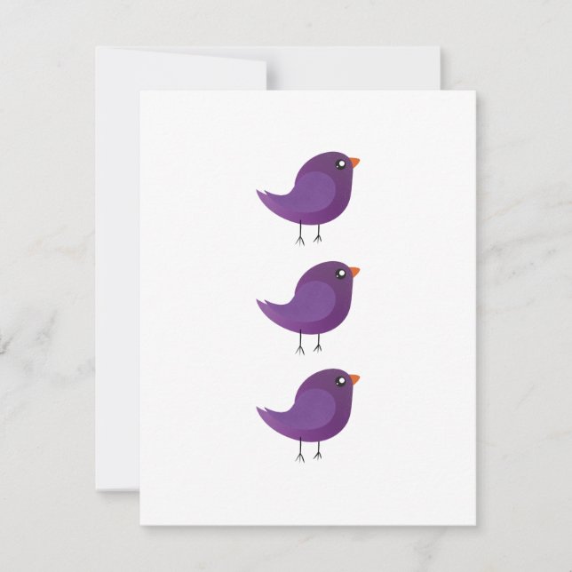 Kids cute birdy  save the date (Front)