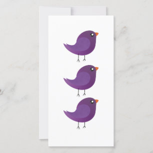 Kids cute birdy save the date