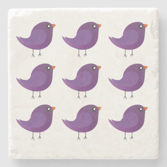 Kids cute birdy  stone coaster (Front)