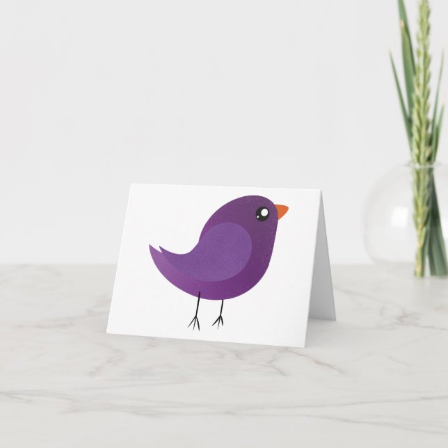 Kids cute birdy  thank you card (Front)