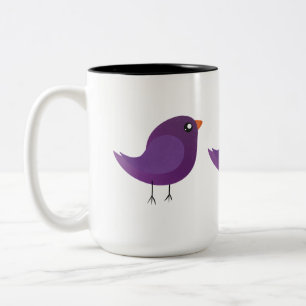 Kids cute birdy Two-Tone coffee mug