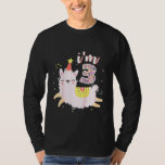 Kids Cute Birthday Llama Im 3 Year Old Girl Pink T T-Shirt<br><div class="desc">Kids Cute Birthday Llama Im 3 Year Old Girl Pink Theme</div>