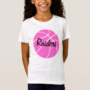 Kids Cute Custom Pink Basketball Shirt