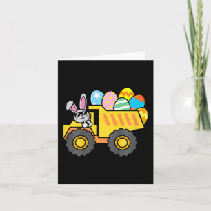 Kids Cute Easter Egg Truck Easter Bunny Boys Kids  Card