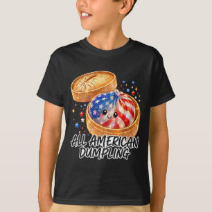 Kids Cute Ed Aamerican Dumpling 4th Of July Girls T-Shirt