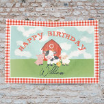 Kids Cute Farm Animal Barnyard Birthday Banner<br><div class="desc">Celebrate your little one’s special day with this adorable farm animal birthday banner! Designed with a cheerful red gingham background and featuring sweet watercolor illustrations of a cow, sheep, and pig, this banner brings classic barnyard charm to your party decor. The bold “Happy Birthday” text makes it perfect for toddlers...</div>