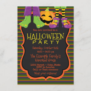 Kids Cute Halloween Party Invitations
