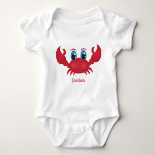 Kid's Cute Happy Crab Baby Bodysuit