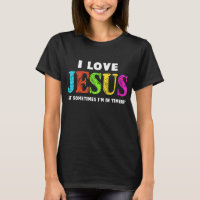 Kids Cute I Love Jesus Christian Faith Gifts Toddl