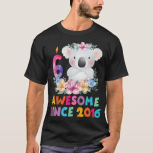 Kids Cute Koala Bear 6 Years Birthday Outfit For B T-Shirt