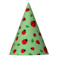 Kids Cute lady bug & green leave pattern gradient